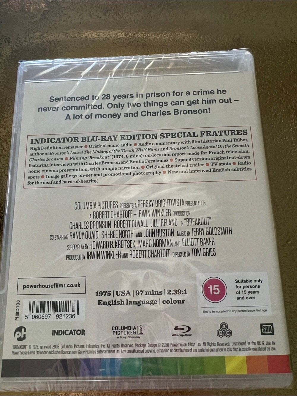 #1949**Charles Bronson Breakout Blu-ray - White with Multicolor Artwork - Picture 2 of 10